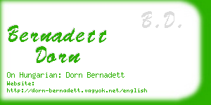 bernadett dorn business card